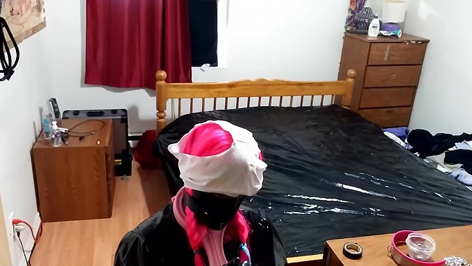 Cum-Soaked Sissy Maid Self-Bondage Fun