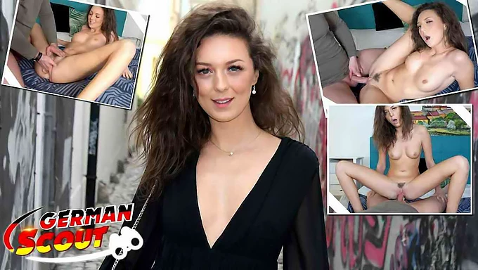 Pengakap Jerman berbulu dan gadis kolej kurus Isabella Pick up dan Fucked